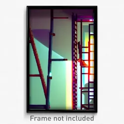 Pixel Art Poster - Little Ladder (8 Bit Psychedelic Trippy Video Game Print)