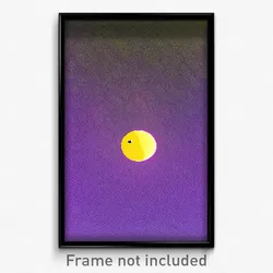 Pixel Art Poster - Yellow Pluto (8 Bit Psychedelic Trippy Video Game Print)