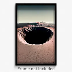 Pixel Art Poster - Admired Crater (8 Bit Psychedelic Trippy Video Game Print)
