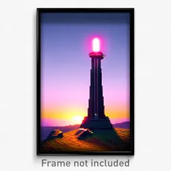 Pixel Art Poster - Agile Beacon (8 Bit Psychedelic Trippy Video Game Print)