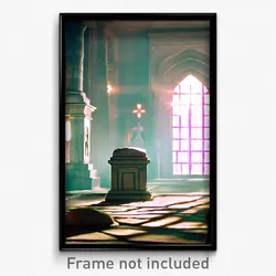 Pixel Art Poster - Homely Tomb (8 Bit Psychedelic Trippy Weird Video Game Print)