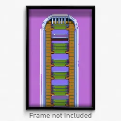 Pixel Art Poster - Puzzling Ramp (8 Bit Psychedelic Trippy Video Game Print)