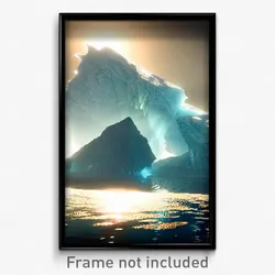 Pixel Art Poster - Ancient Iceberg (8 Bit Psychedelic Trippy Video Game Print)