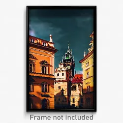 Pixel Art Poster - Damaged Prague (8 Bit Psychedelic Trippy Video Game Print)