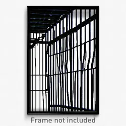 Pixel Art Poster - Wire Frame Stable (8 Bit Psychedelic Trippy Video Game Print)