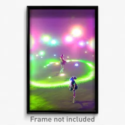 Pixel Art Poster - Insane Fairy Ring (8 Bit Psychedelic Trippy Video Game Print)