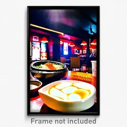 Pixel Art Poster - Ample Ramen (8 Bit Psychedelic Trippy Weird Video Game Print)