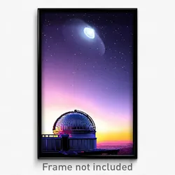 Pixel Art Poster - Striking Observatory (8 Bit Psychedelic Video Game Print)