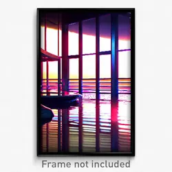 Pixel Art Poster - Glossy Bay (8 Bit Psychedelic Trippy Weird Video Game Print)