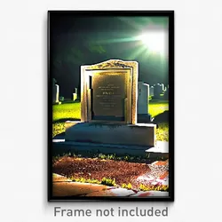 Pixel Art Poster - Authentic Grave (8 Bit Psychedelic Trippy Video Game Print)