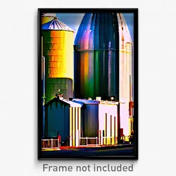 Pixel Art Poster - Average Silo (8 Bit Psychedelic Trippy Video Game Print)