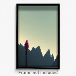 Pixel Art Poster - Simple Spike (8 Bit Psychedelic Trippy Video Game Print)