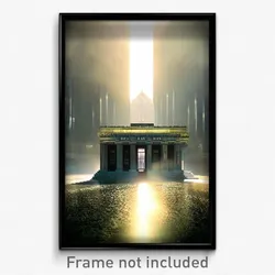 Pixel Art Poster - Enormous Bank (8 Bit Psychedelic Trippy Video Game Print)