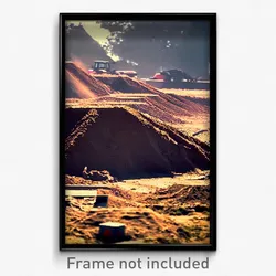 Pixel Art Poster - Uneven Earthworks (8 Bit Psychedelic Trippy Video Game Print)