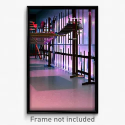 Pixel Art Poster - Strange Drying Rack (8 Bit Psychedelic Video Game Print)