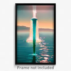 Pixel Art Poster - Liquid Strait (8 Bit Psychedelic Trippy Video Game Print)