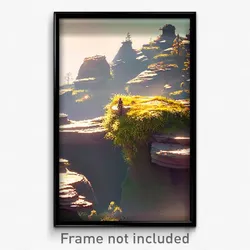 Pixel Art Poster - Admired Outcropping (8 Bit Psychedelic Video Game Print)