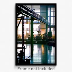 Pixel Art Poster - Beautiful Factory (8 Bit Psychedelic Trippy Video Game Print)