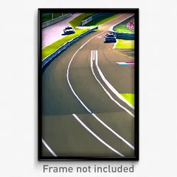 Pixel Art Poster - Puny Racetrack (8 Bit Psychedelic Trippy Video Game Print)