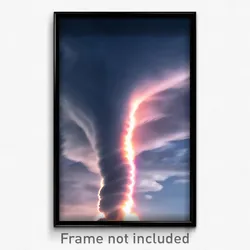 Pixel Art Poster - Harmonious Tornado (8 Bit Psychedelic Video Game Print)