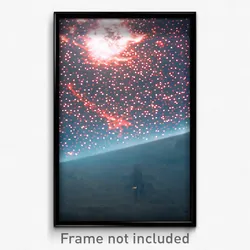 Pixel Art Poster - Concrete Nebula (8 Bit Psychedelic Trippy Video Game Print)