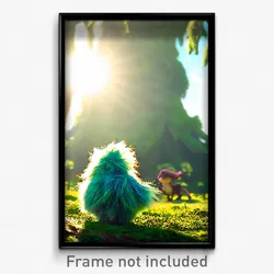 Pixel Art Poster - Fluffy Glade (8 Bit Psychedelic Trippy Video Game Print)