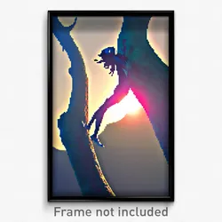 Pixel Art Poster - Sentimental Fissure (8 Bit Psychedelic Video Game Print)