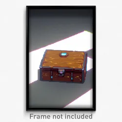 Pixel Art Poster - Rectangular Chest (8 Bit Psychedelic Trippy Video Game Print)