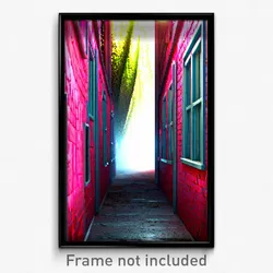 Pixel Art Poster - Webbed Alley (8 Bit Psychedelic Trippy Video Game Print)