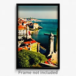 Pixel Art Poster - Pristine Lisbon (8 Bit Psychedelic Trippy Video Game Print)