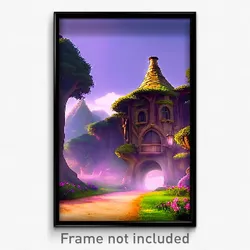 Pixel Art Poster - Drab Shire (8 Bit Psychedelic Trippy Weird Video Game Print)