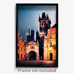 Pixel Art Poster - Damaged Prague (8 Bit Psychedelic Trippy Video Game Print)
