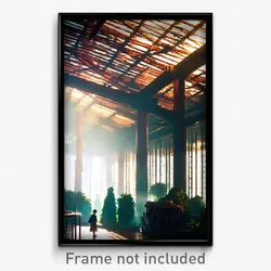 Pixel Art Poster - Natural University (8 Bit Psychedelic Video Game Print)