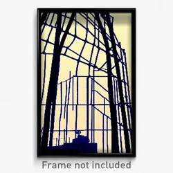 Pixel Art Poster - Complex Wire Frame Mere (8 Bit Psychedelic Video Game Print)