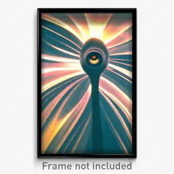 Pixel Art Poster - Swirly Cataract (8 Bit Psychedelic Trippy Video Game Print)