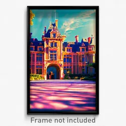 Pixel Art Poster - Musty Chateau (8 Bit Psychedelic Trippy Video Game Print)