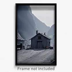 Pixel Art Poster - Gray Hovel (8 Bit Psychedelic Trippy Weird Video Game Print)