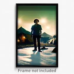 Pixel Art Poster - Average Camp (8 Bit Psychedelic Trippy Video Game Print)