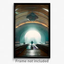 Pixel Art Poster - Underground Dome (8 Bit Psychedelic Trippy Video Game Print)
