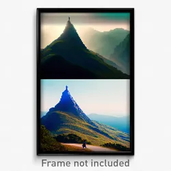 Pixel Art Poster - Admirable Peak (8 Bit Psychedelic Trippy Video Game Print)
