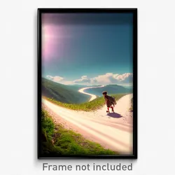 Pixel Art Poster - Worldly Trail (8 Bit Psychedelic Trippy Video Game Print)
