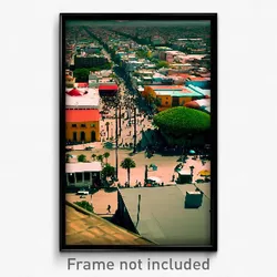 Pixel Art Poster - Negligible Mexican City (8 Bit Psychedelic Video Game Print)