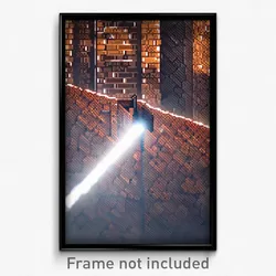 Pixel Art Poster - Brown Brickyard (8 Bit Psychedelic Trippy Video Game Print)