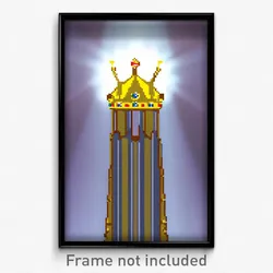 Pixel Art Poster - Spotless Crown (8 Bit Psychedelic Trippy Video Game Print)