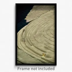 Pixel Art Poster - Simplistic Amphitheatre (8 Bit Psychedelic Video Game Print)