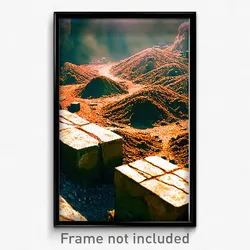 Pixel Art Poster - Rough Grove (8 Bit Psychedelic Trippy Weird Video Game Print)