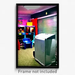 Pixel Art Poster - Plastic Entertainment Room (8 Bit Video Game Print)