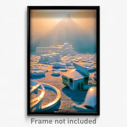 Pixel Art Poster - Monumental Plastic (8 Bit Psychedelic Video Game Print)