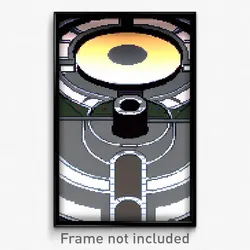 Pixel Art Poster - Circular Meeting Place (8 Bit Psychedelic Video Game Print)