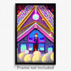 Pixel Art Poster - Bubbly Gable (8 Bit Psychedelic Trippy Video Game Print)